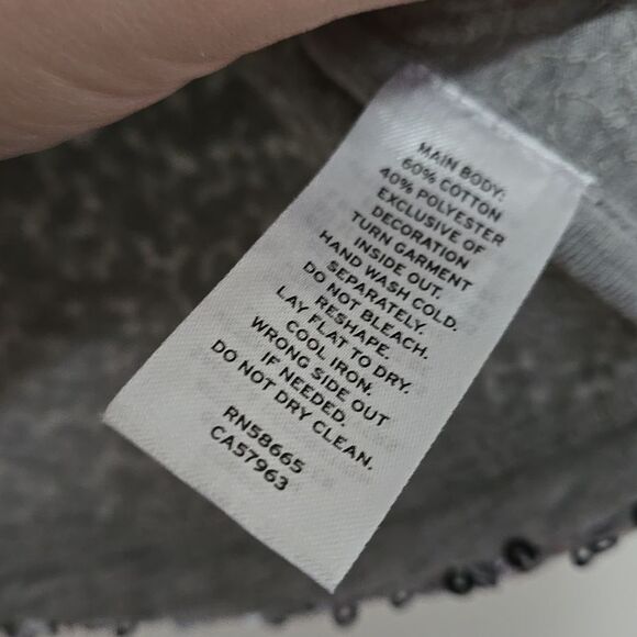 Treasure & Bond Silver Sequin Shirt Short Sleeve Juniors SZ XL 14/16 Holiday - Picture 6 of 7